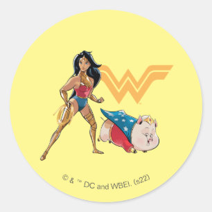 Wonder Woman & PB Ronde Sticker