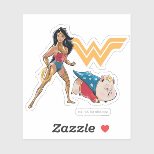 Wonder Woman & PB Sticker (Vel)