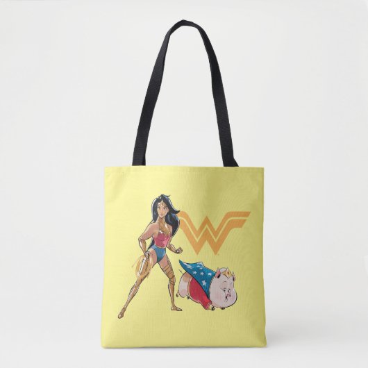 Wonder Woman & PB Tote Bag (Voorkant)