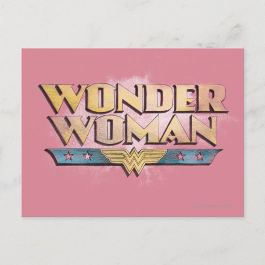Wonder Woman Pencil Logo Briefkaart (Voorkant)