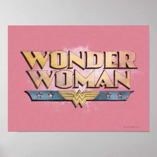 Wonder Woman Pencil Logo Poster (Voorkant)