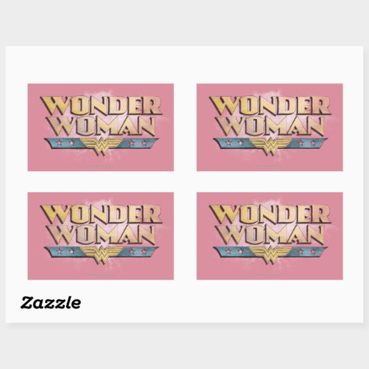 Wonder Woman Pencil Logo Rechthoekige Sticker (Vel)