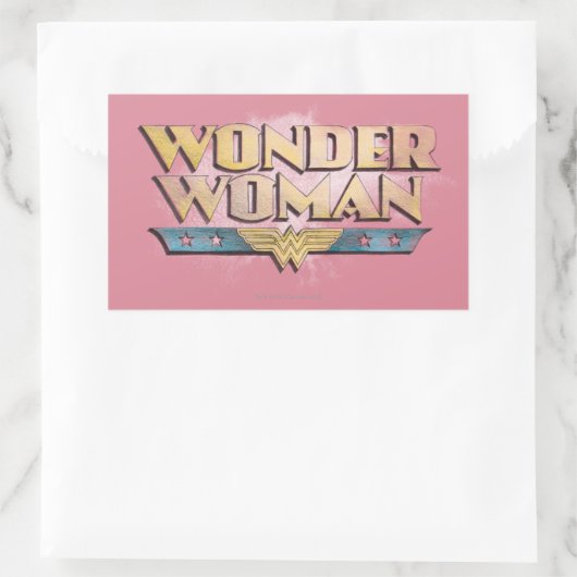 Wonder Woman Pencil Logo Rechthoekige Sticker (Tas)