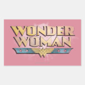 Wonder Woman Pencil Logo Rechthoekige Sticker (Voorkant)