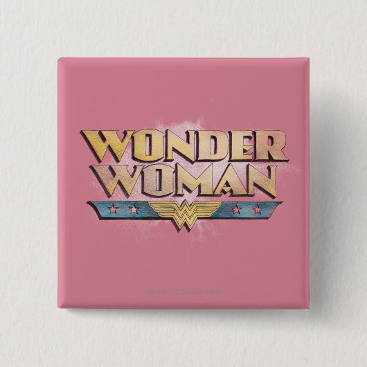 Wonder Woman Pencil Logo Vierkante Button 5,1 Cm (Voorkant)