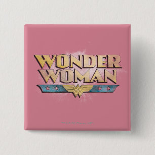 Wonder Woman Pencil Logo Vierkante Button 5,1 Cm