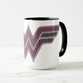 Wonder Woman Pink and Black Checker Mesh Logo Mok (Voorkant rechts)