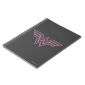 Wonder Woman Pink and Black Checker Mesh Logo Notitieboek (Linkerzijde)