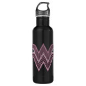 Wonder Woman Pink and Black Checker Mesh Logo Waterfles (Voorkant)