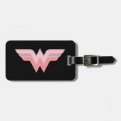 Wonder Woman Pink and Oranje Mesh Logo Bagagelabel (Voorkant horizontaal)