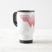 Wonder Woman Pink and Oranje Mesh Logo Reisbeker (Voorkant links)