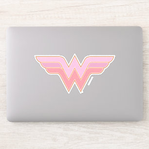 Wonder Woman Pink and Oranje Mesh Logo Sticker