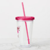 Wonder Woman Pink Camellia Flowers Logo Acryl Drinkbeker (Links)