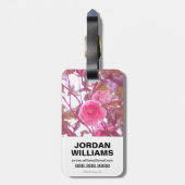 Wonder Woman Pink Camellia Flowers Logo Bagagelabel (Achterkant verticaal)