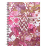Wonder Woman Pink Camellia Flowers Logo Notitieboek (Voorkant)
