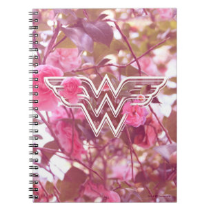 Wonder Woman Pink Camellia Flowers Logo Notitieboek