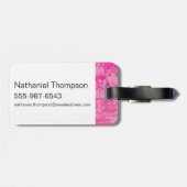 Wonder Woman Pink Comic Book Collage Logo Bagagelabel (Achterkant horizontaal)