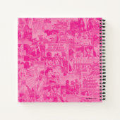 Wonder Woman Pink Comic Book Collage Logo Notitieboek (Achterkant)