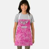 Wonder Woman Pink Comic Book Collage Logo Schort (Insitu)