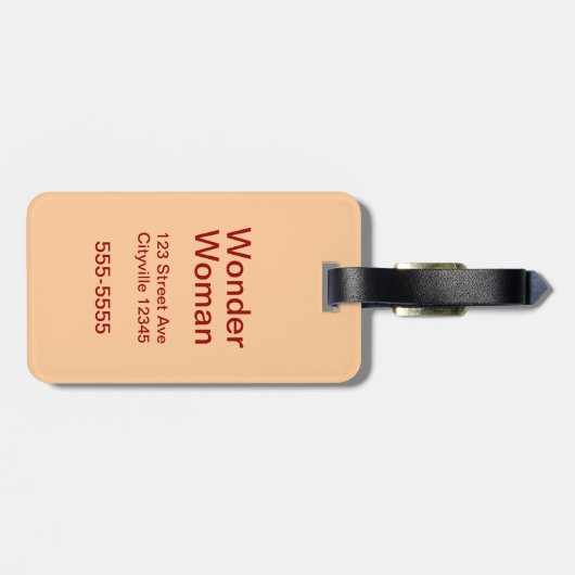 Wonder Woman | Pose met Lasso Bagagelabel (Achterkant horizontaal)