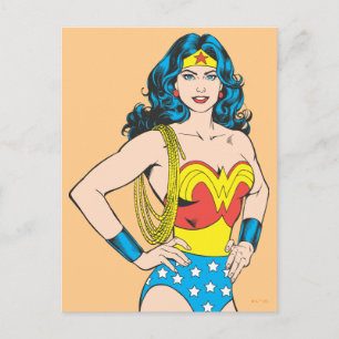 Wonder Woman Pose met Lasso Briefkaart