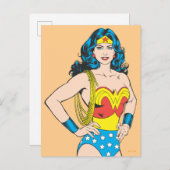 Wonder Woman |  Pose met Lasso Briefkaart (Voorkant / Achterkant)