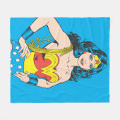 Wonder Woman |  Pose met Lasso Fleece Deken (Voorkant (Horizontaal))