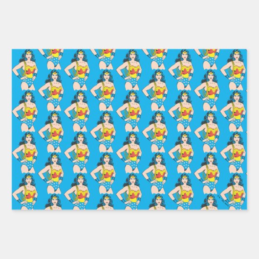 Wonder Woman | Pose met Lasso Inpakpapier Vel (Voorkant 3)