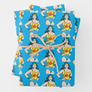 Wonder Woman Pose met Lasso Inpakpapier Vel