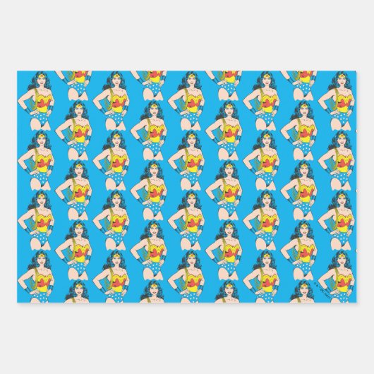 Wonder Woman |  Pose met Lasso Inpakpapier Vel (Voorkant)