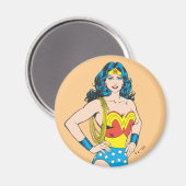 Wonder Woman |  Pose met Lasso Magneet (Voorkant / Achterkant)