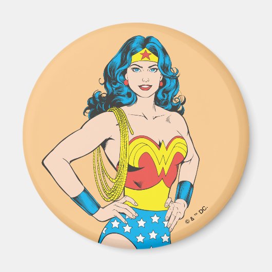 Wonder Woman |  Pose met Lasso Magneet (Voorkant)
