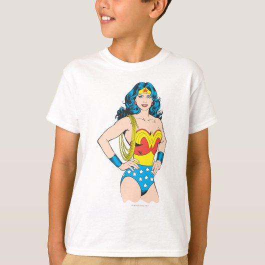 Wonder Woman |  Pose met Lasso T-shirt (Voorkant)
