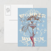 Wonder Woman Pow Briefkaart (Voorkant / Achterkant)
