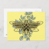 Wonder Woman Queen Bee Logo Briefkaart (Voorkant / Achterkant)