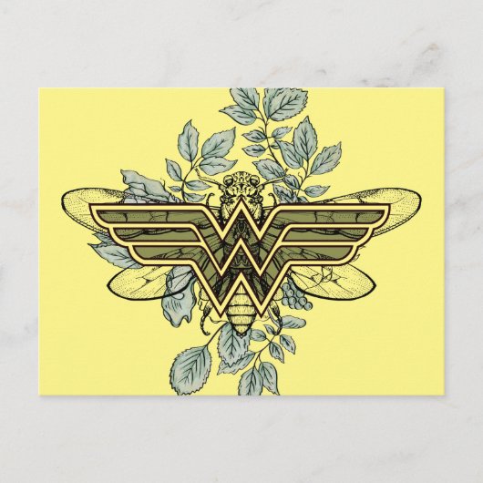 Wonder Woman Queen Bee Logo Briefkaart (Voorkant)