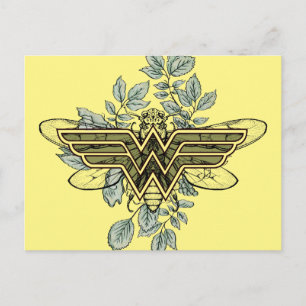 Wonder Woman Queen Bee Logo Briefkaart