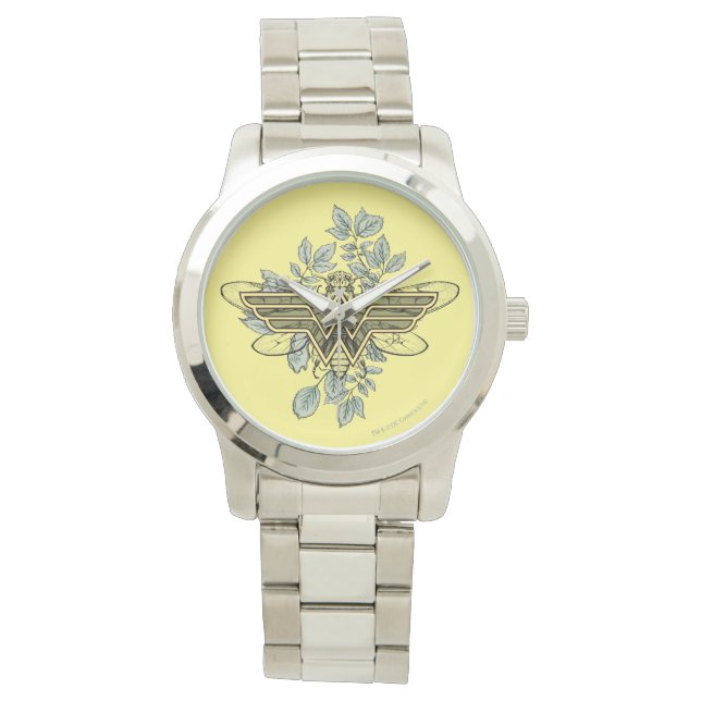 Wonder Woman Queen Bee Logo Horloge (Voorkant)