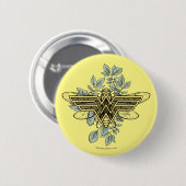 Wonder Woman Queen Bee Logo Ronde Button 5,7 Cm (Voorkant /achterkant)