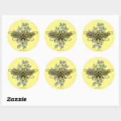 Wonder Woman Queen Bee Logo Ronde Sticker (Vel)