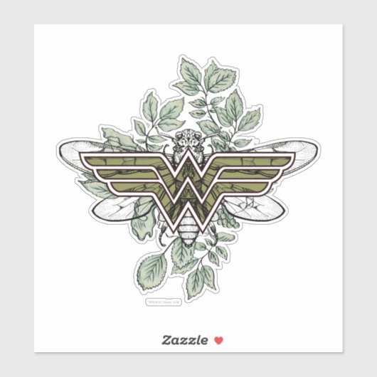 Wonder Woman Queen Bee Logo Sticker (Vel)