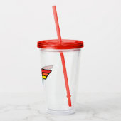 Wonder Woman Rainbow-Logo Acryl Drinkbeker (Links)