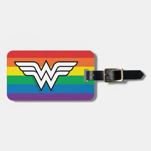 Wonder Woman Rainbow Logo Bagagelabel (Voorkant horizontaal)