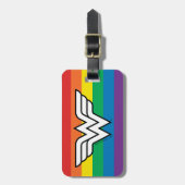 Wonder Woman Rainbow Logo Bagagelabel (Voorkant verticaal)