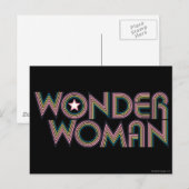 Wonder Woman Rainbow-Logo Briefkaart (Voorkant / Achterkant)