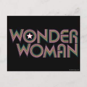 Wonder Woman Rainbow-Logo Briefkaart