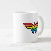 Wonder Woman Rainbow-Logo Grote Koffiekop (Voorkant rechts)