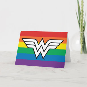 Wonder Woman Rainbow Logo Kaart