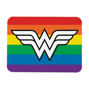 Wonder Woman Rainbow Logo Magneet
