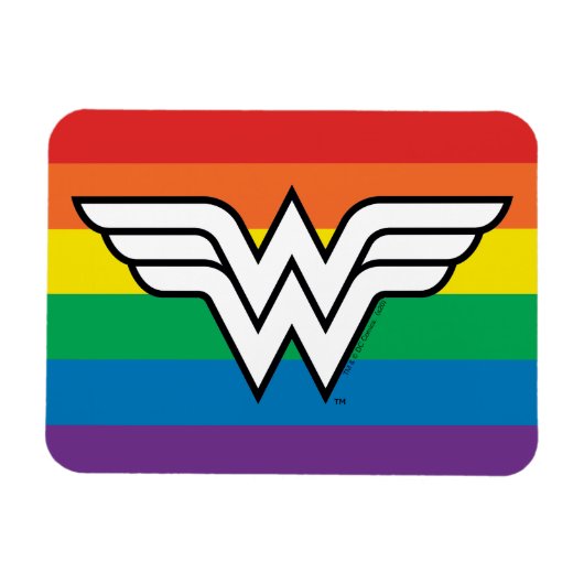 Wonder Woman Rainbow Logo Magneet (Horizontaal)